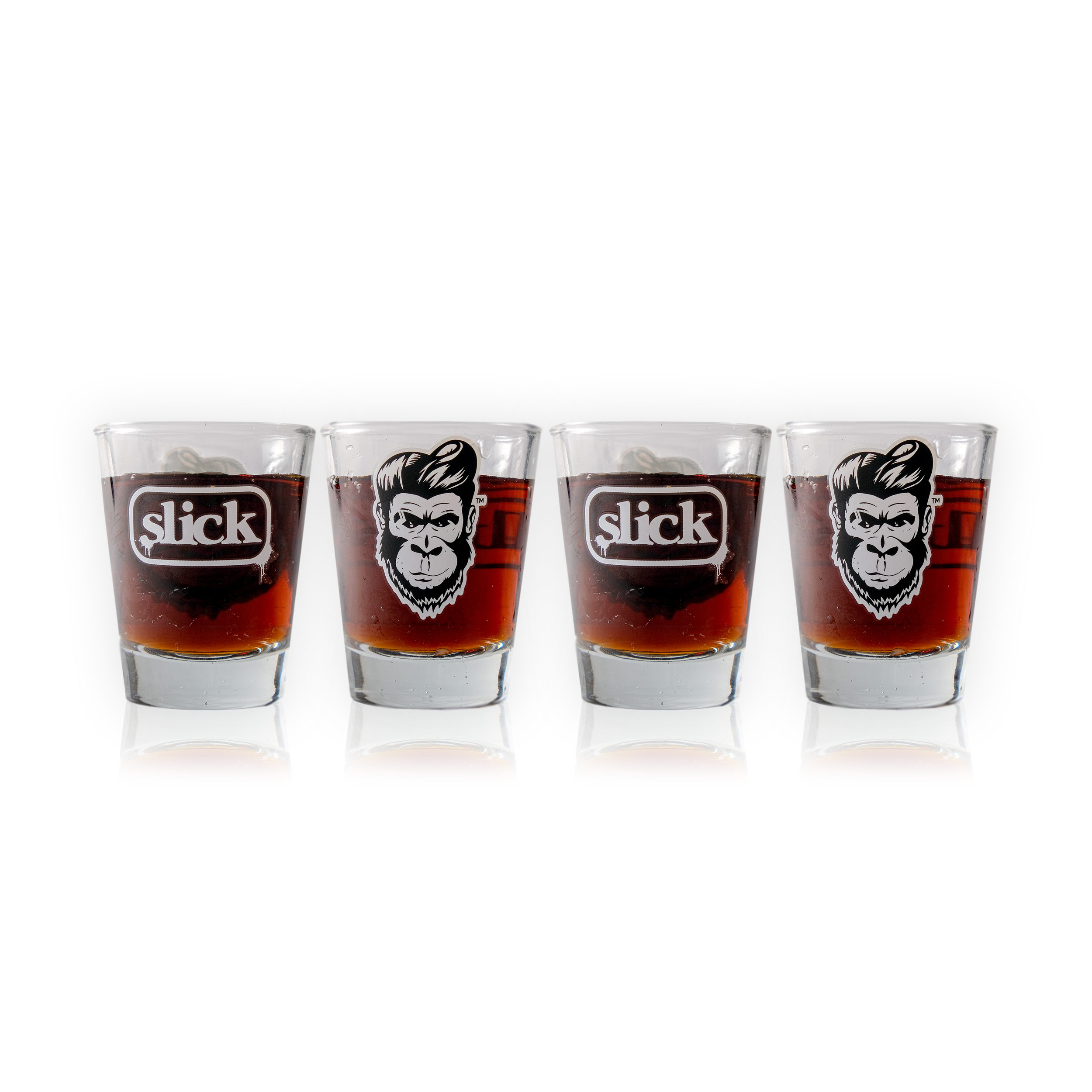 4 x Slick Shot Glasses