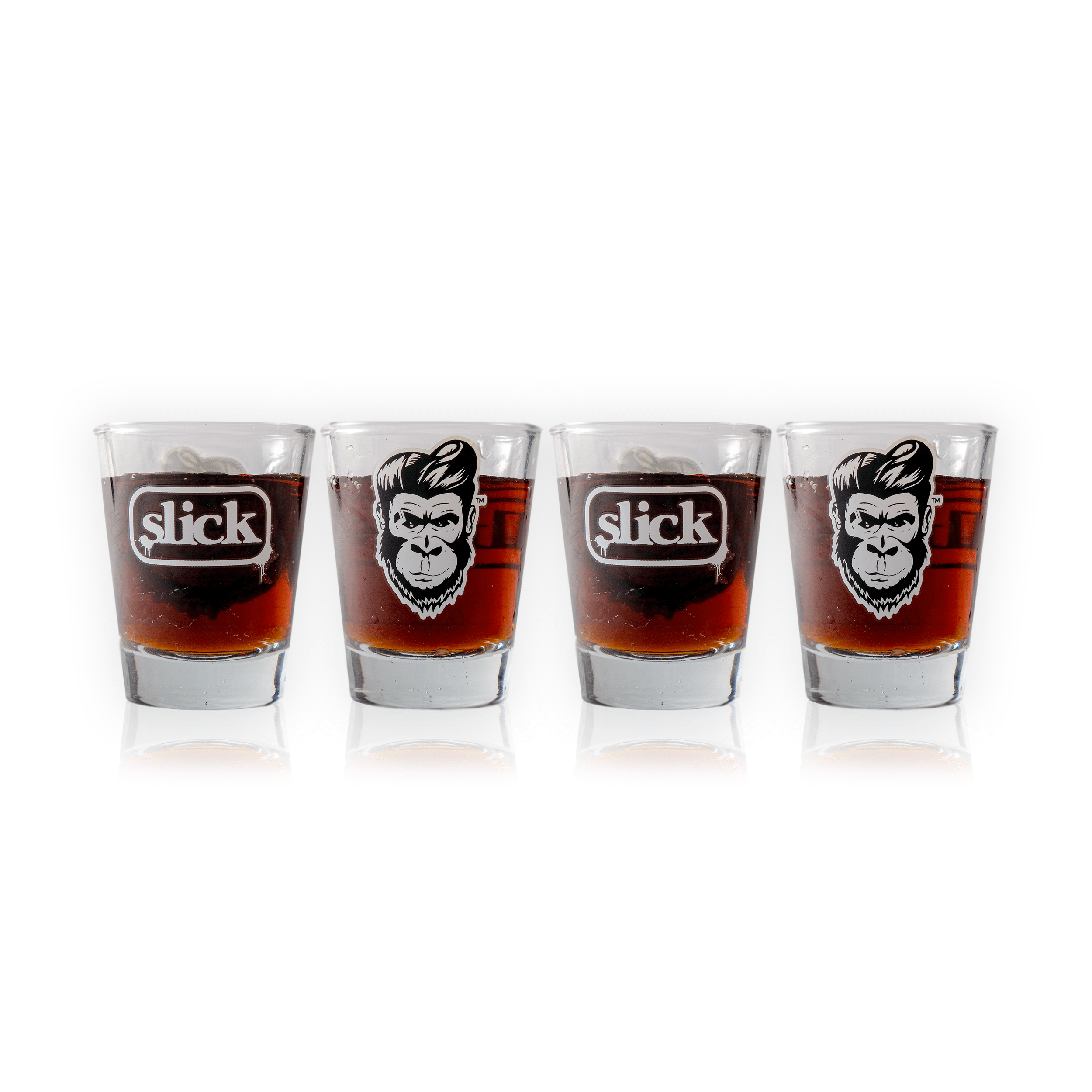 Slick Gorilla 4 x Slick Shot Glasses