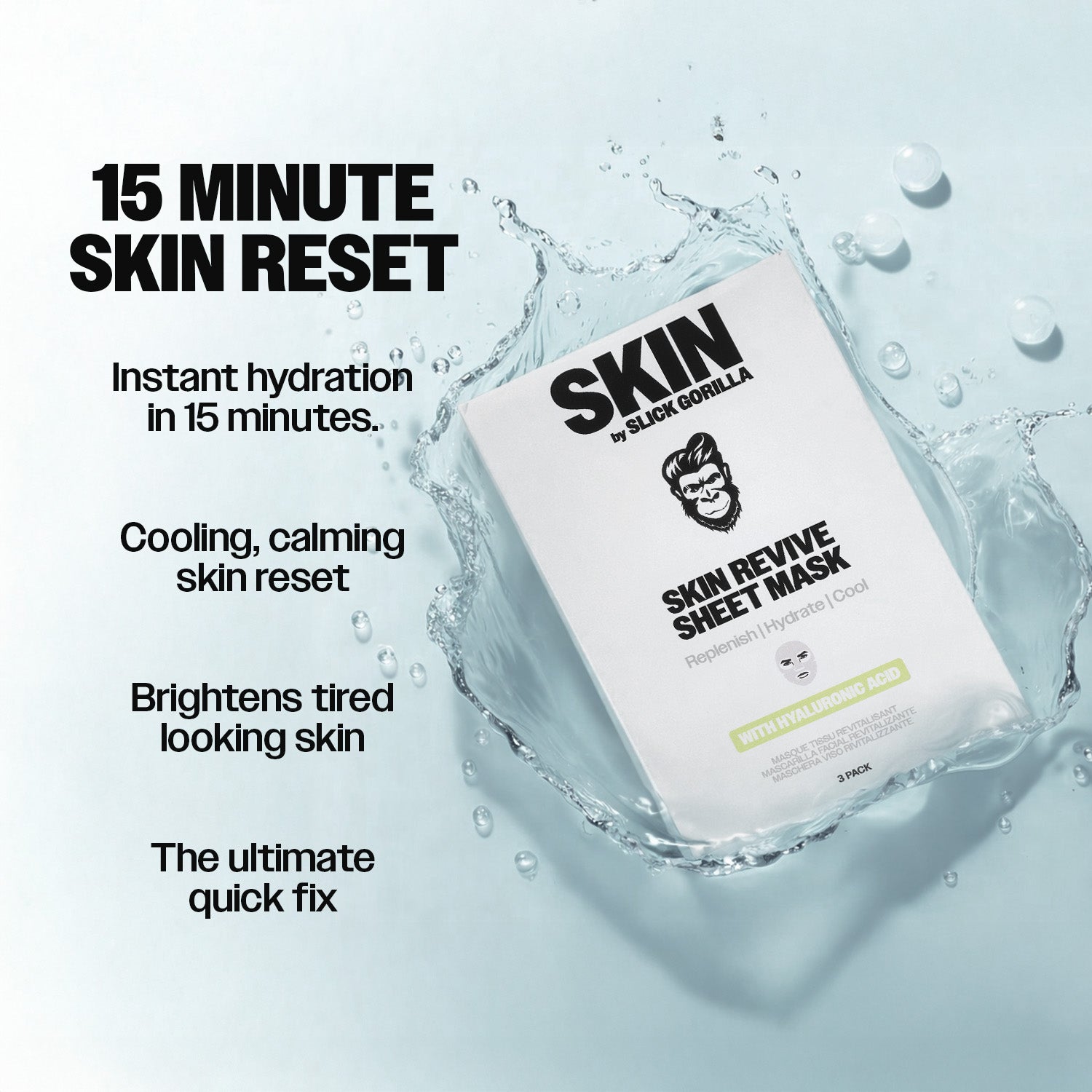 Slick Gorilla UK Skin-Revive Sheet Masks (3 Pack)