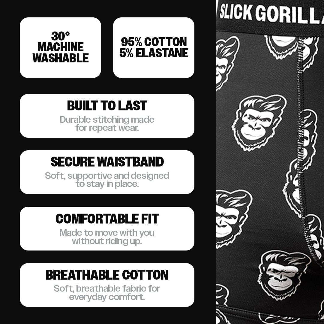 Slick Gorilla UK Slick Men's Boxers Black