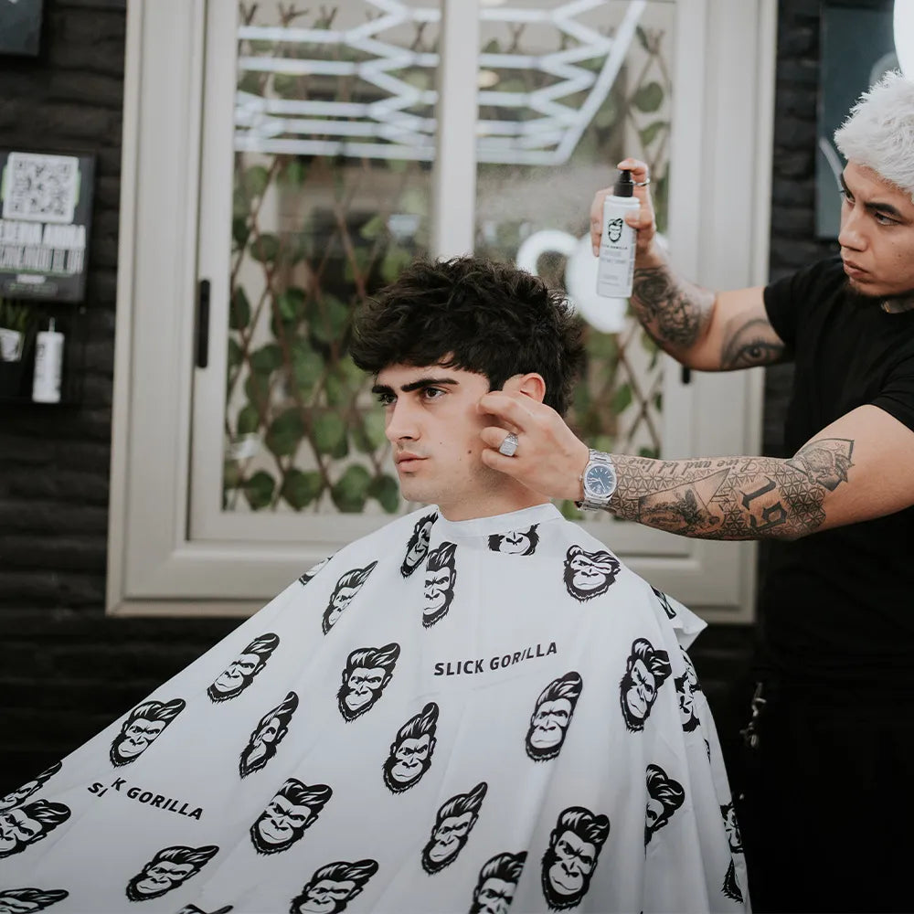 Slick Gorilla Barber Cape White