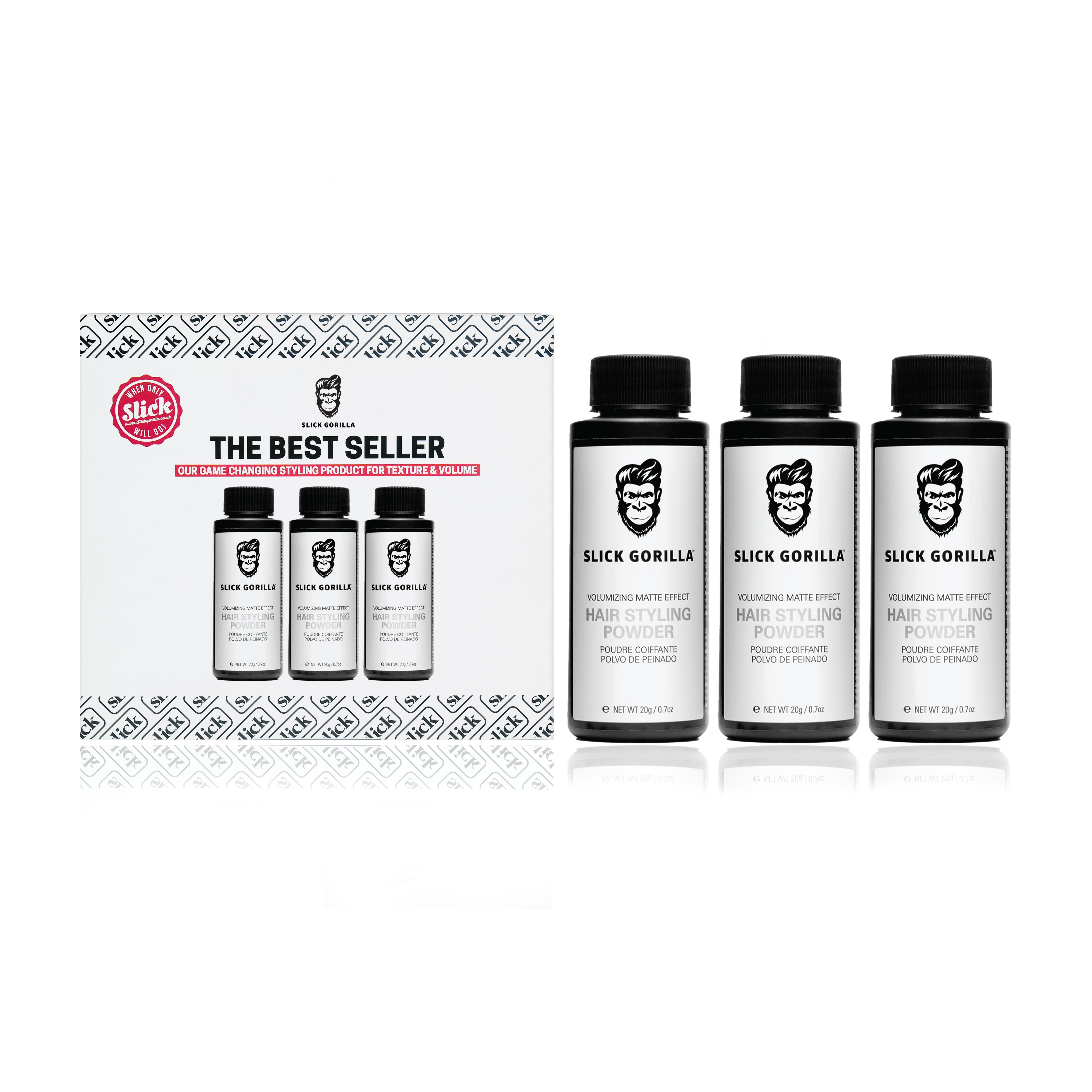 Slick Gorilla The Best Seller Set (3x Hair Powder)