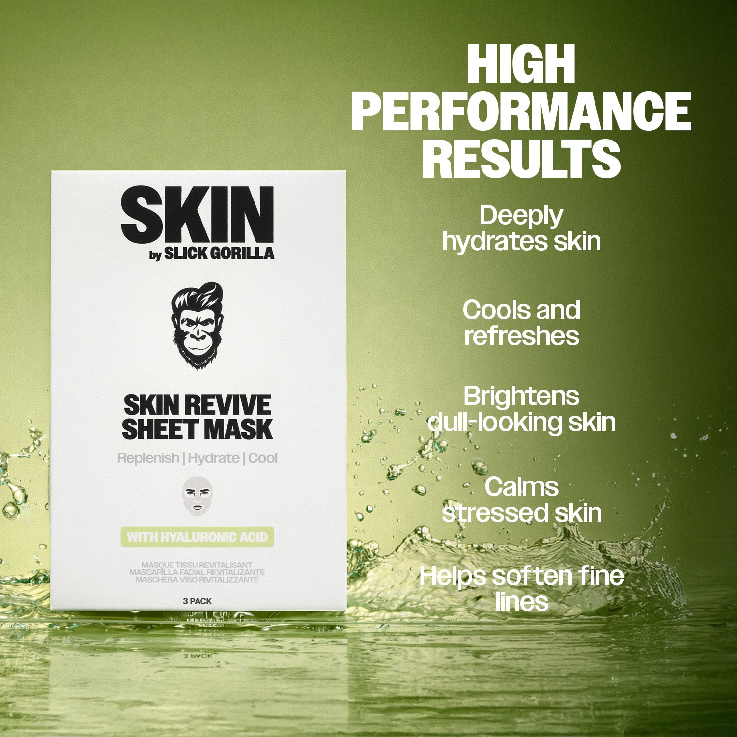 Slick Gorilla UK Skin-Revive Sheet Masks (3 Pack)